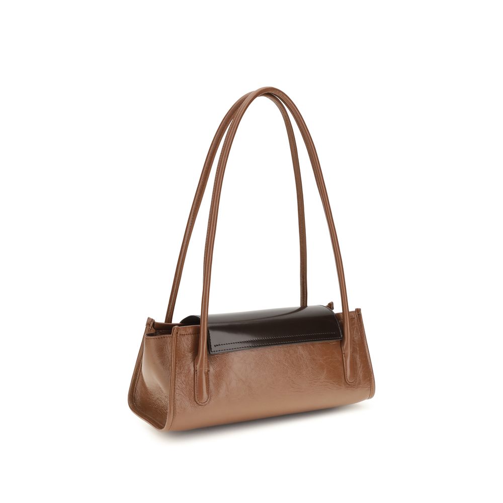 Marni Brown Leather Shoulder Bag