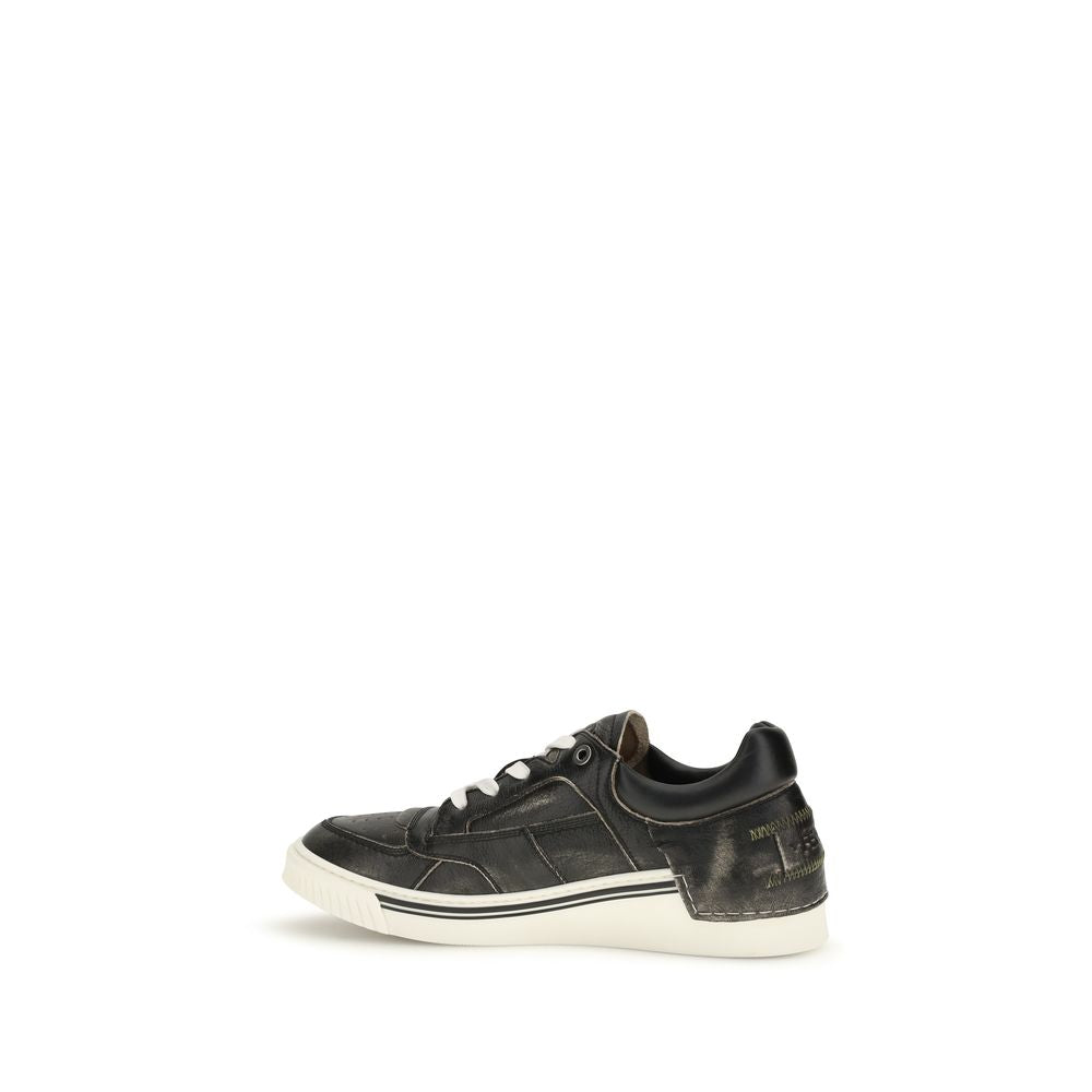 Fendi Black Leather Low Top Sneakers