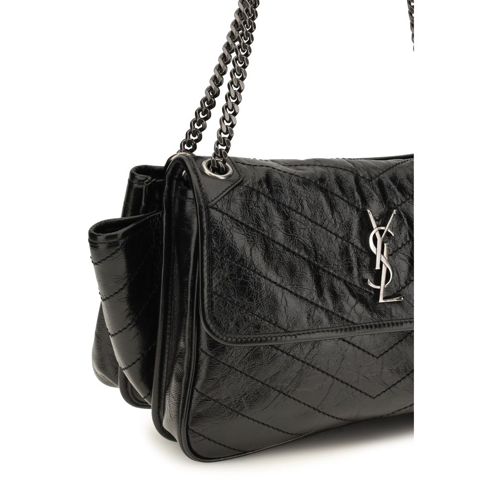 Saint Laurent Black Leather Shoulder Bag