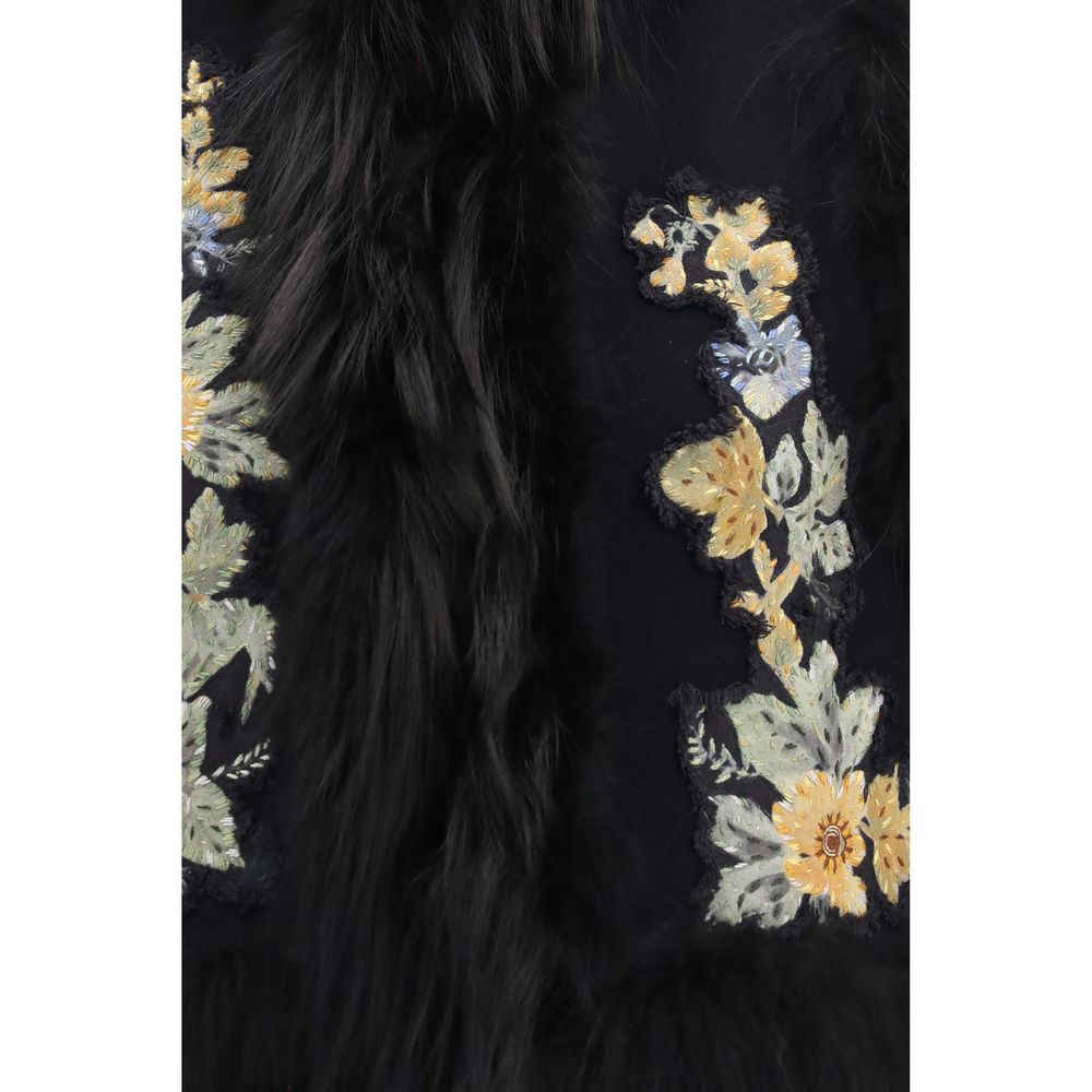 Fendi Black Wool Sleeveless Jacket