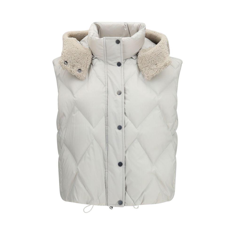 Brunello Cucinelli Gray Sleeveless Jacket