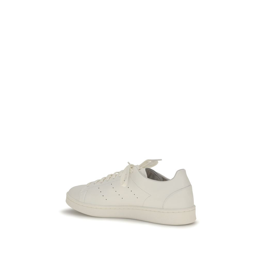Y-3 White Leather Athletic Sneakers