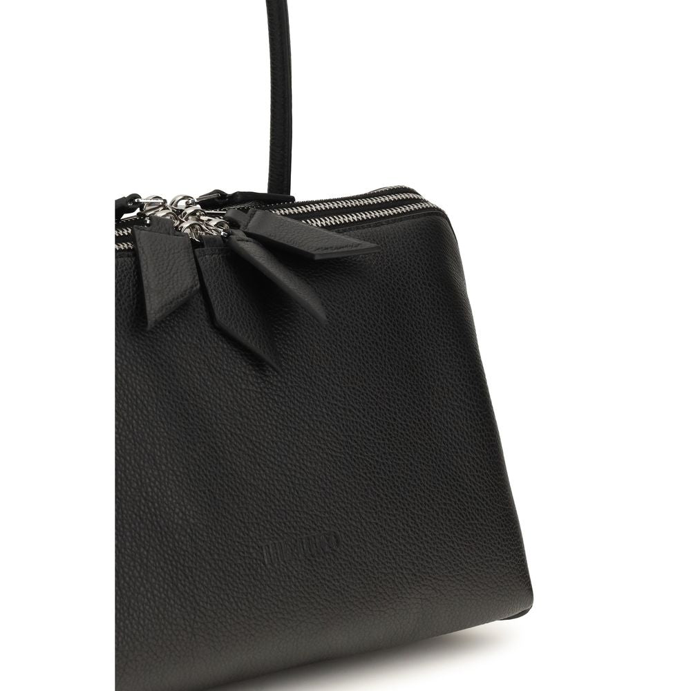 The Attico Black Leather Shoulder Bag