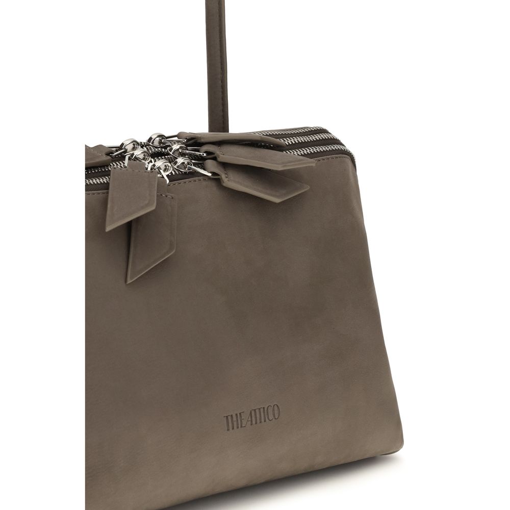 The Attico Gray Leather Shoulder Bag
