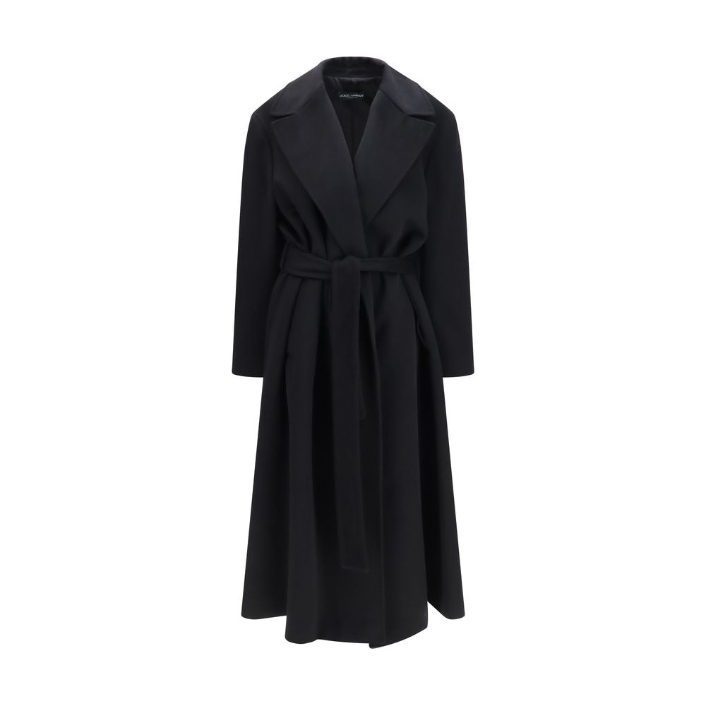 Dolce & Gabbana Black Wool Coat