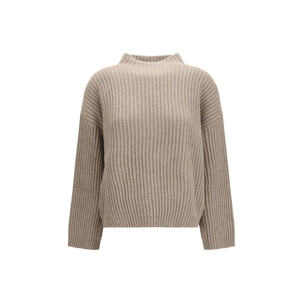 Brunello Cucinelli Beige Wool Turtleneck
