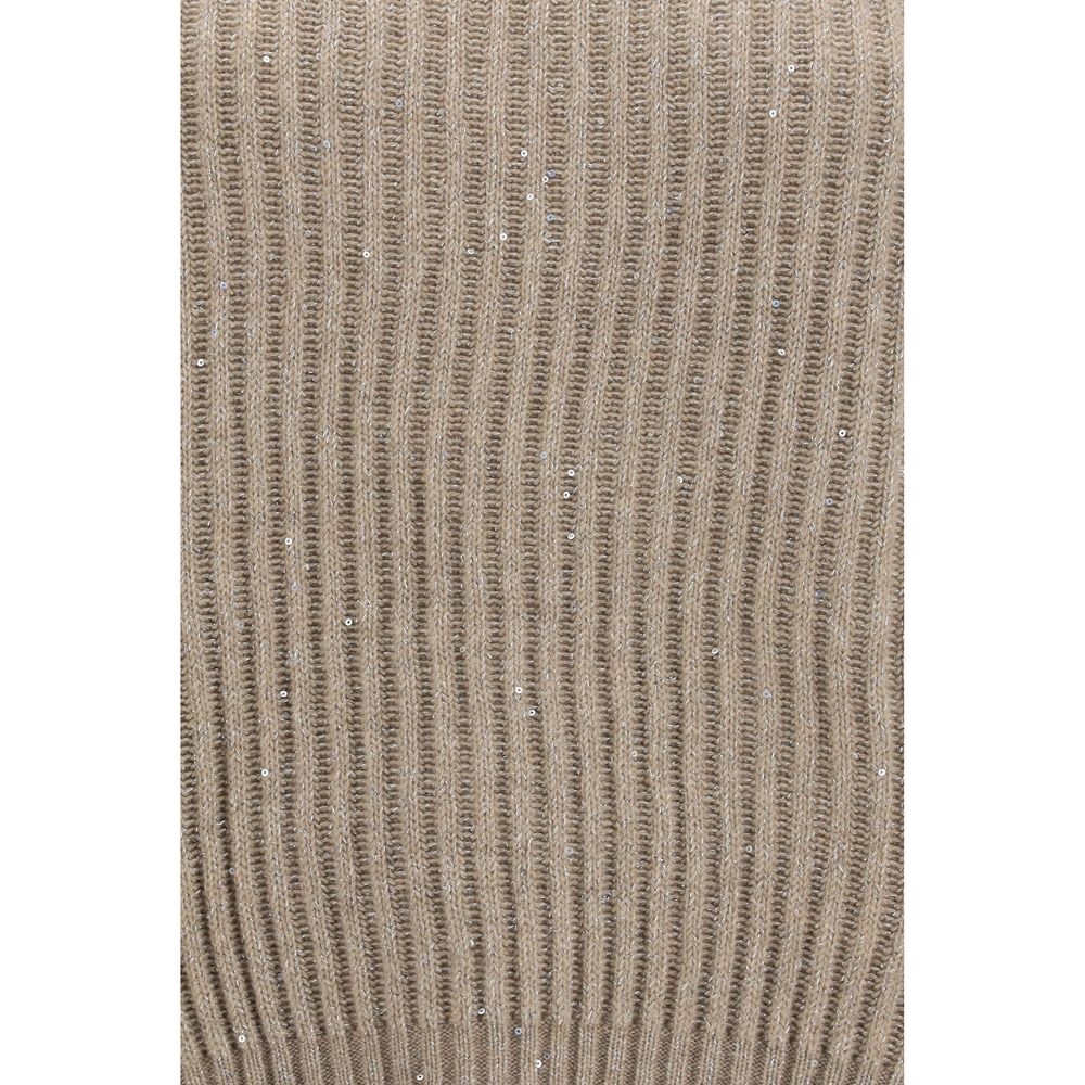 Brunello Cucinelli Beige Wool Turtleneck