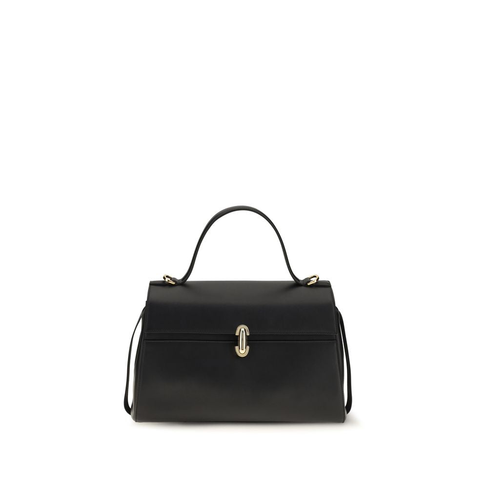 Savette Black Leather Handbag