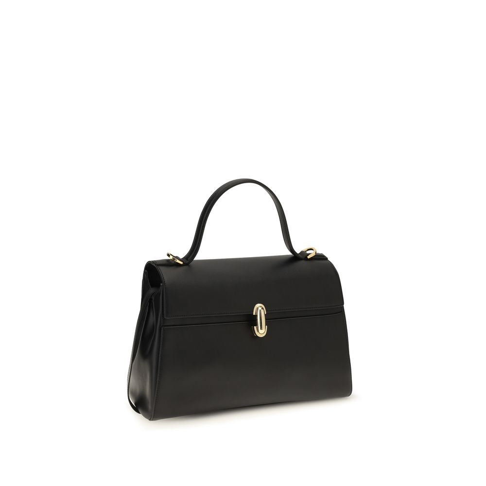 Savette Black Leather Handbag