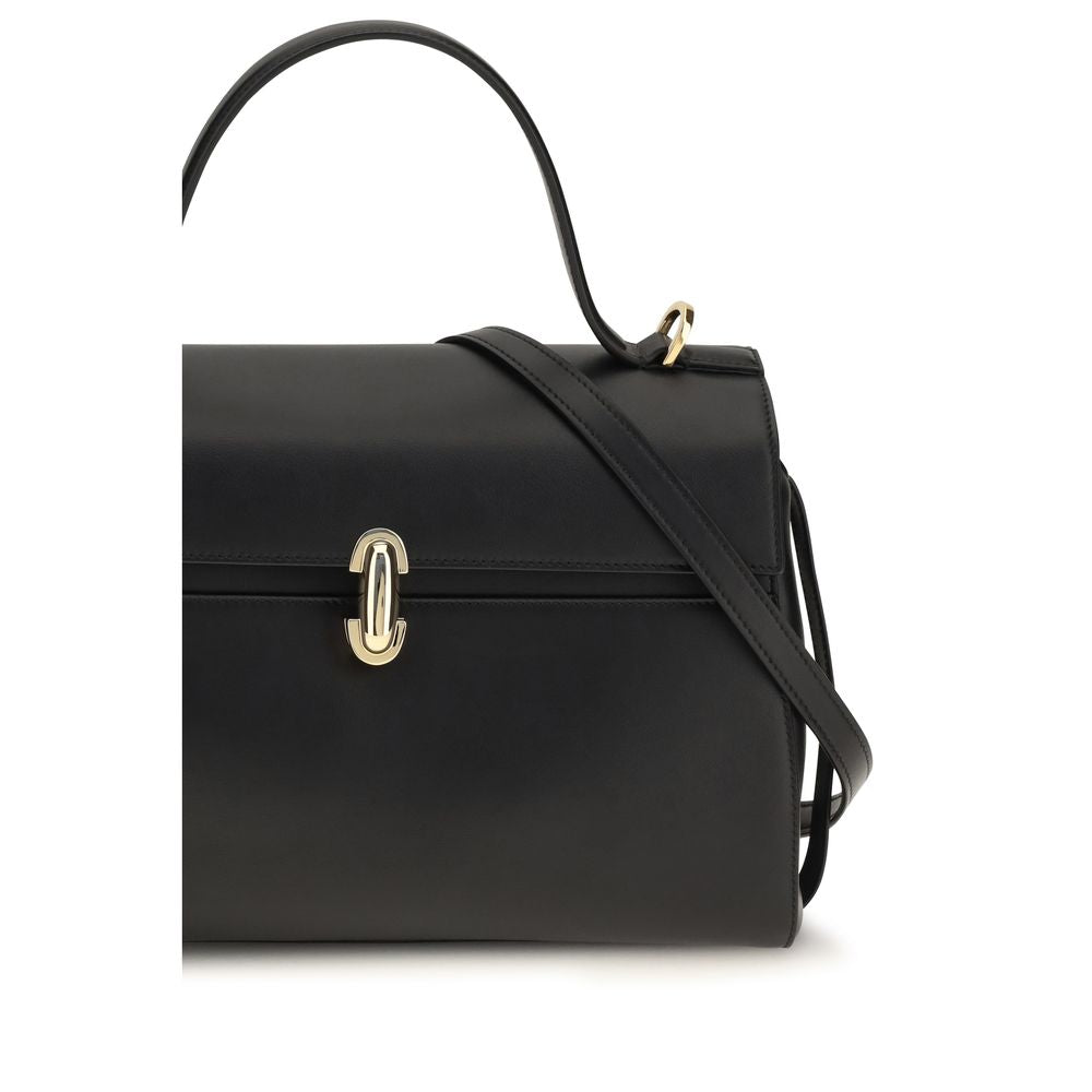 Savette Black Leather Handbag