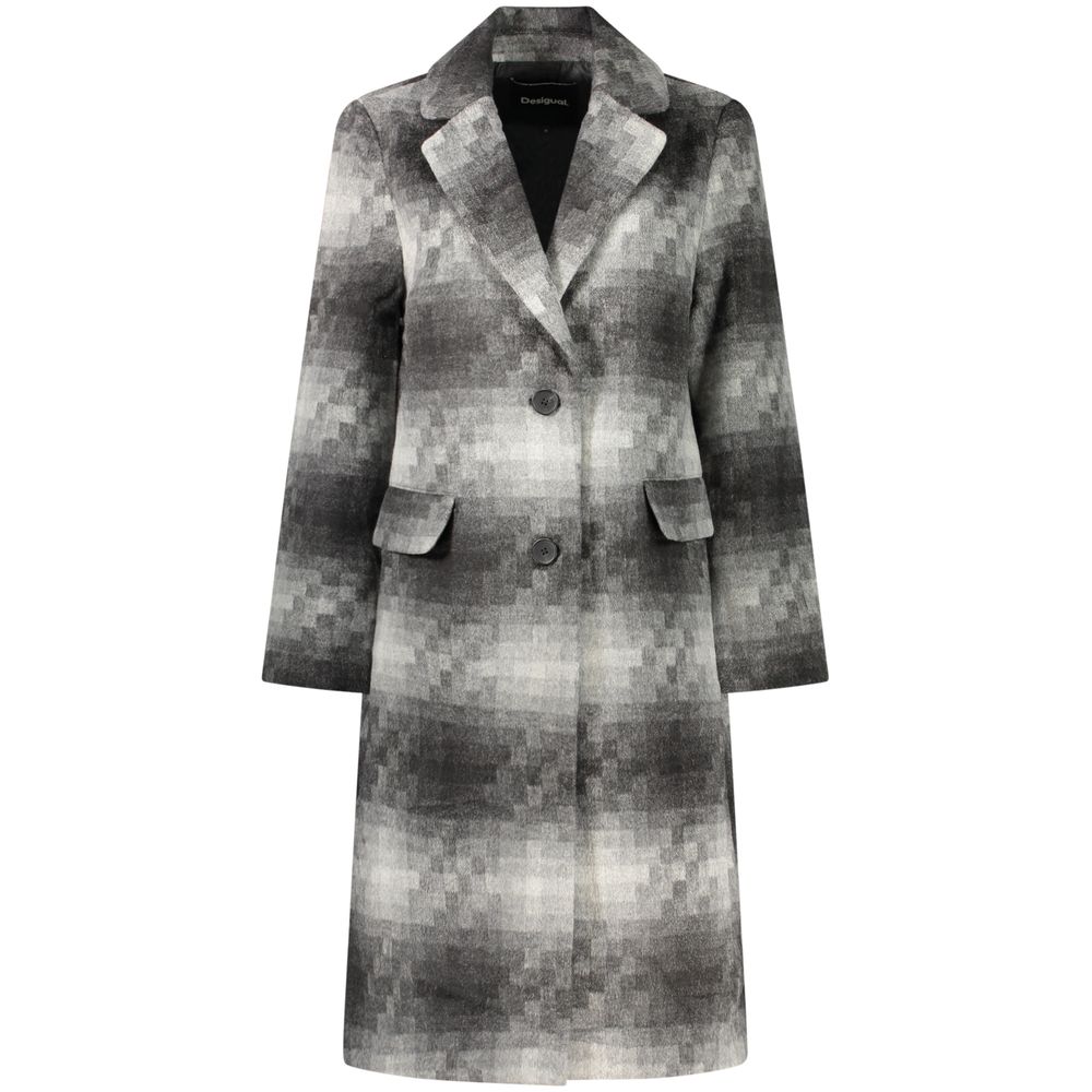 Desigual Gray Wool Coat