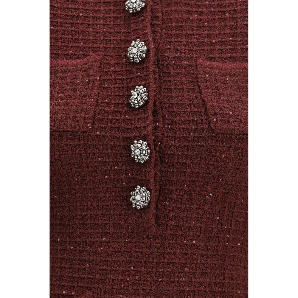 Self-Portrait Bordeaux Casual Dress
