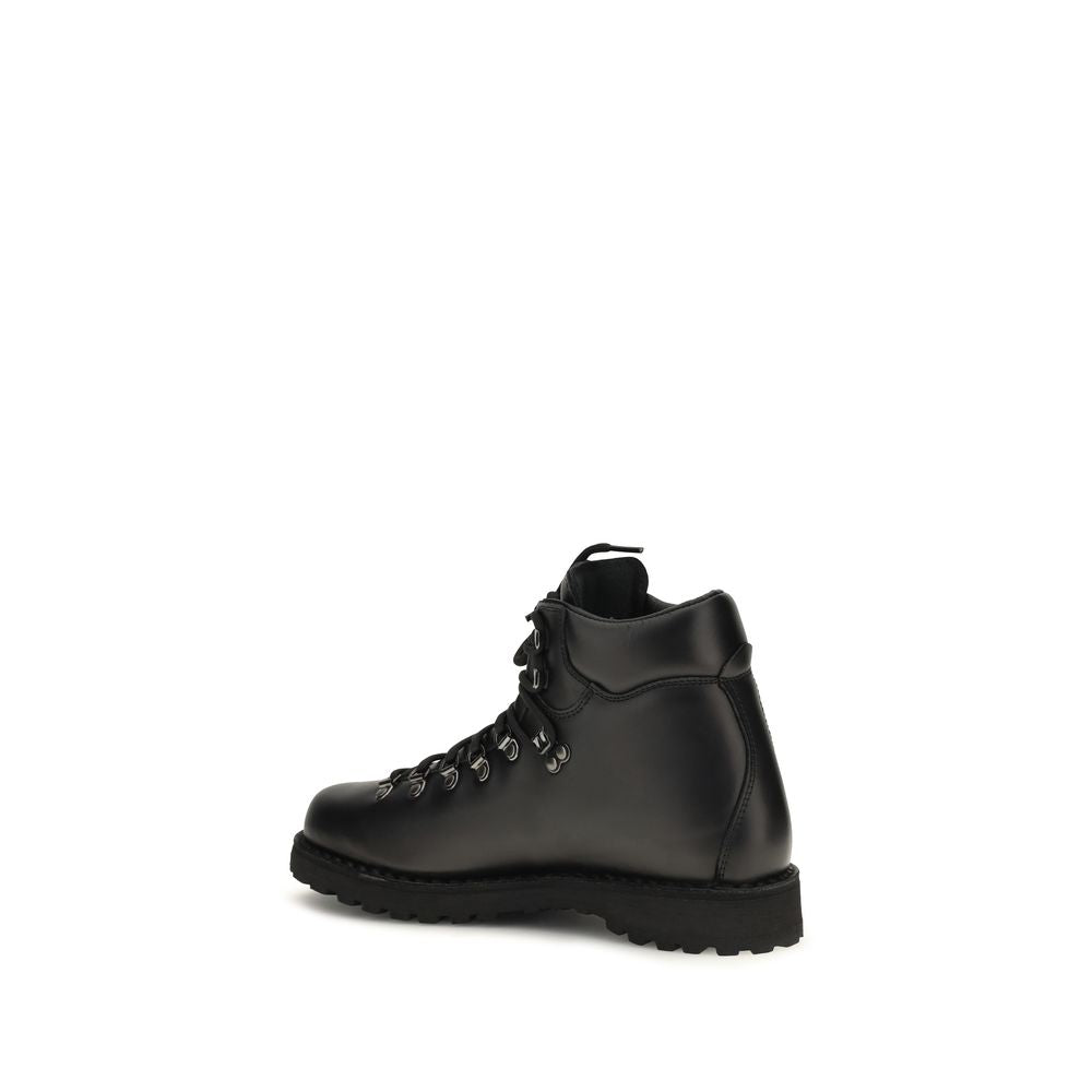 Diemme Black Leather Lace-Up Boots