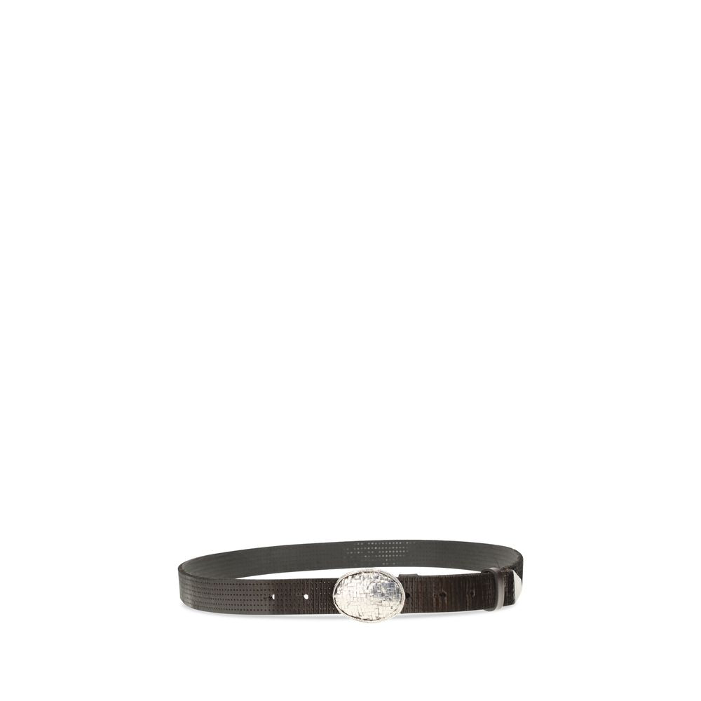 Brunello Cucinelli Brown Leather Regular Belt