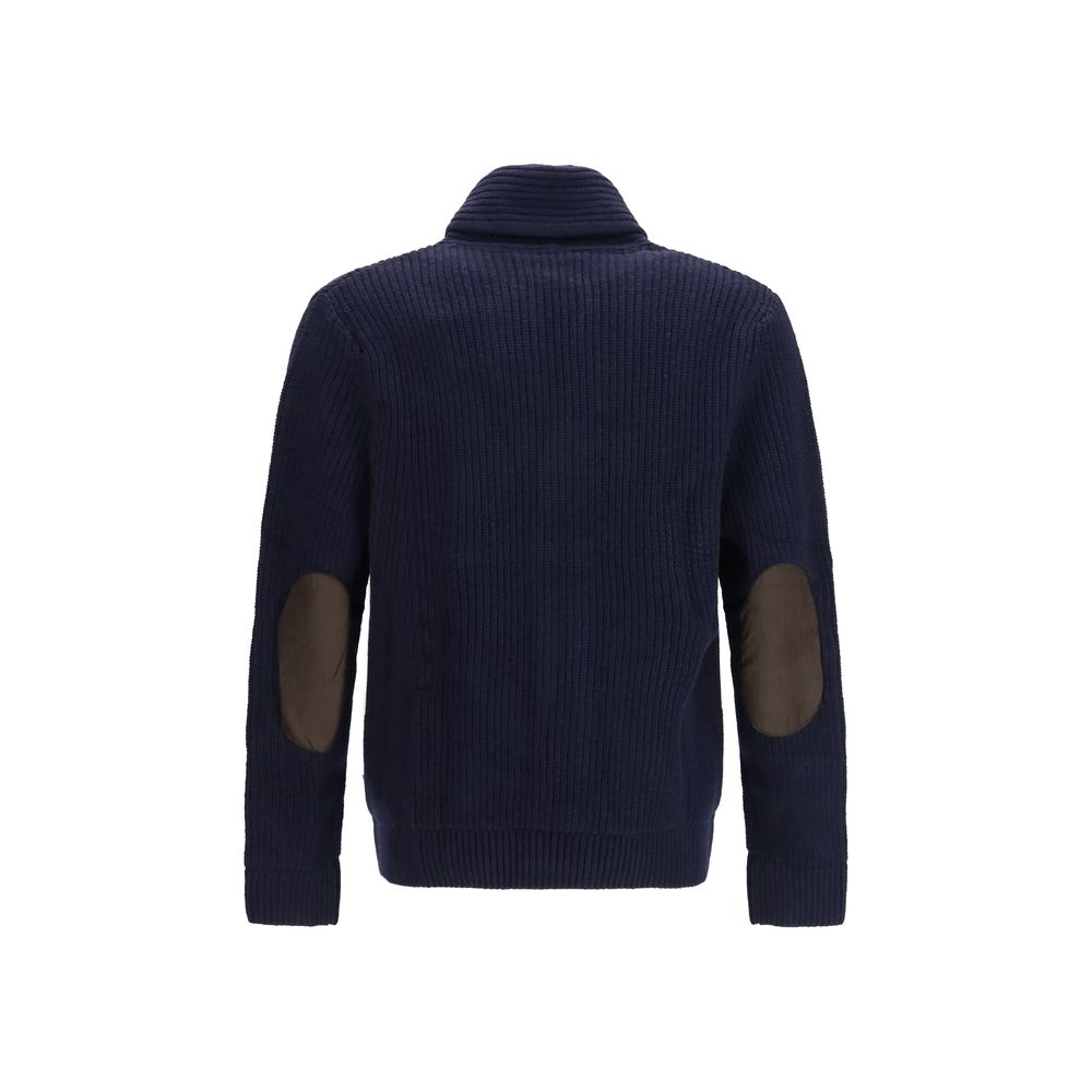 Barbour Blue Wool Cardigan