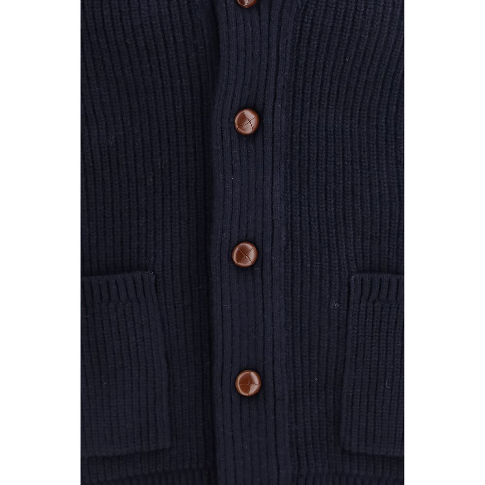 Barbour Blue Wool Cardigan
