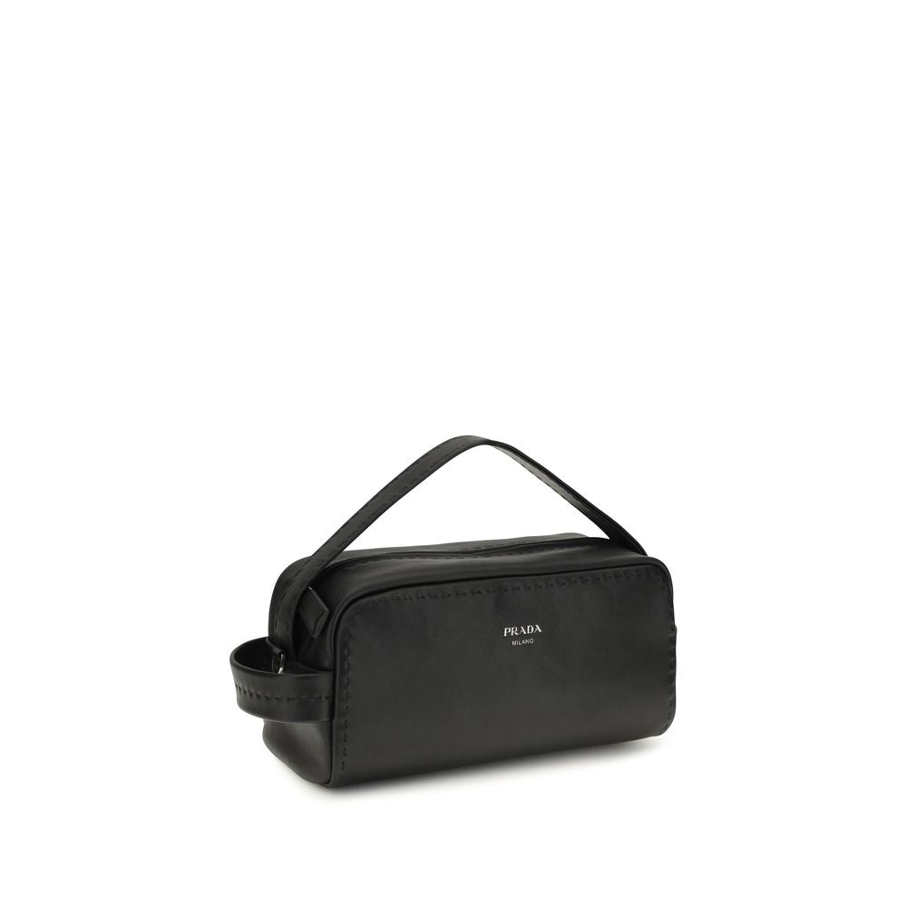 Prada Black Leather Shoulder Bag