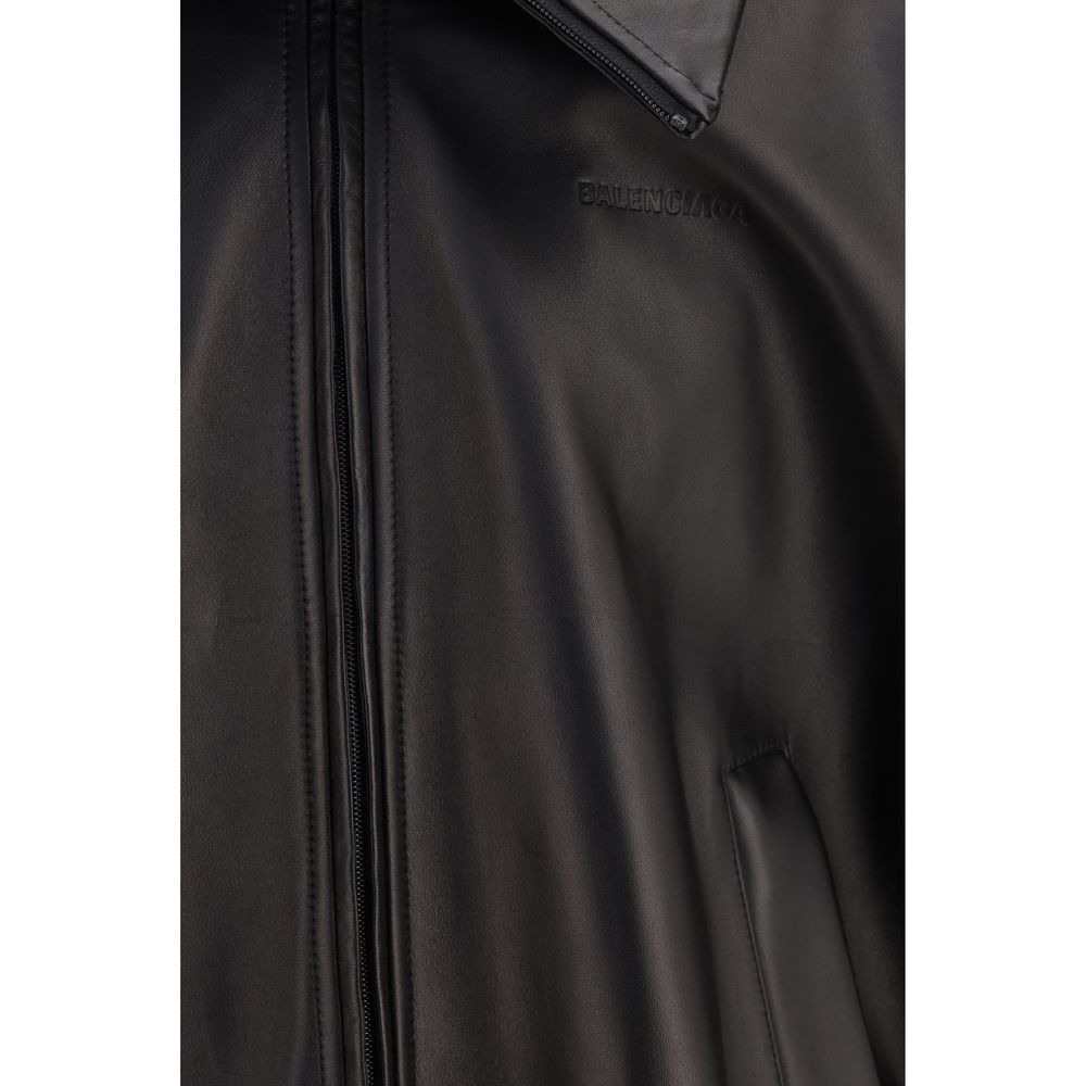 Balenciaga Black Aries Leather Jacket