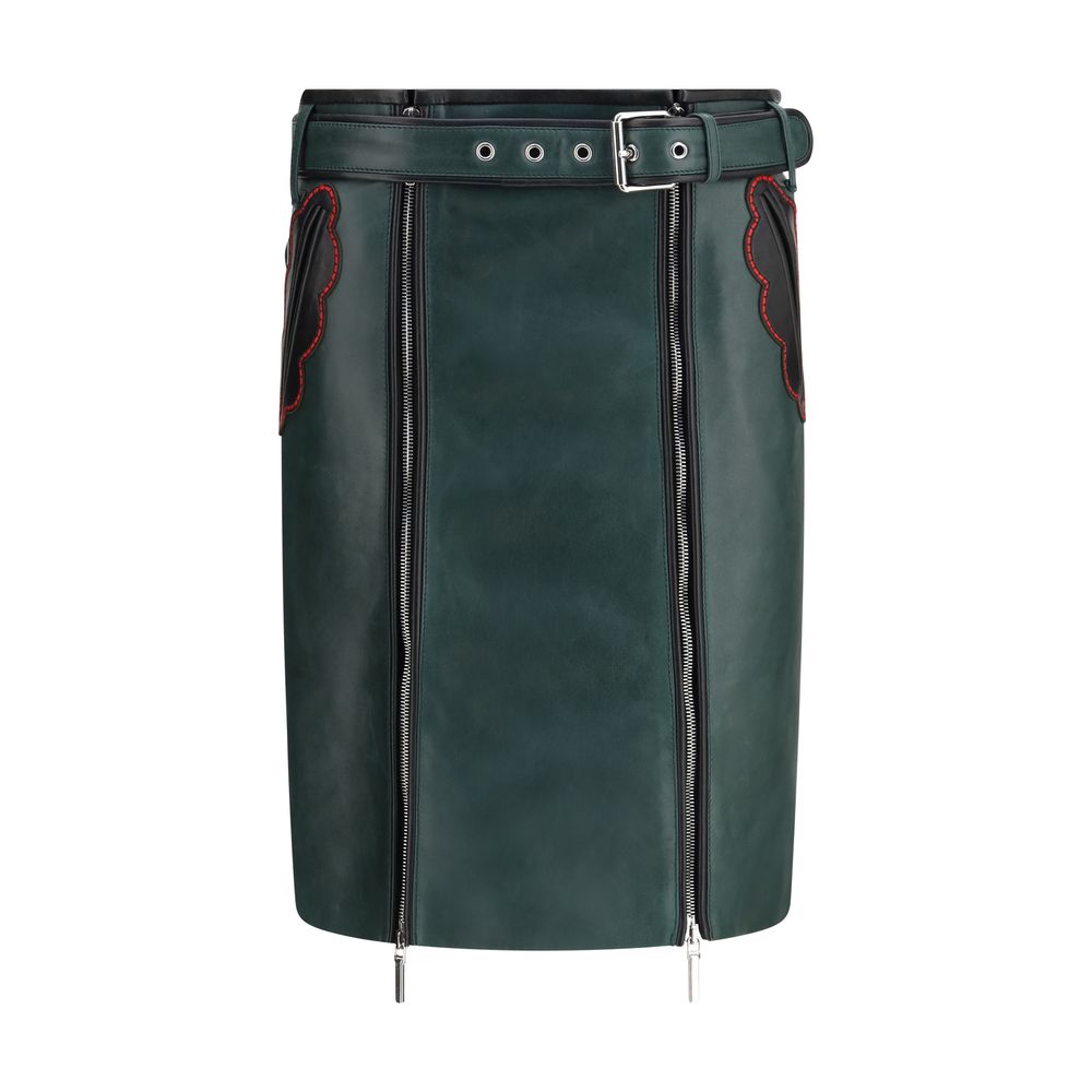 Marni Bicolor Leather Long Skirt