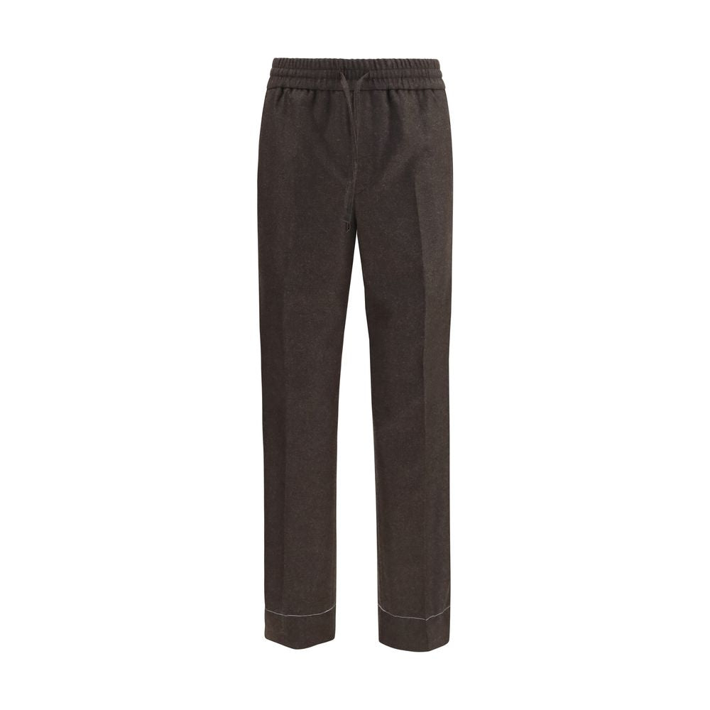 Brioni Brown Wool Casual Pants
