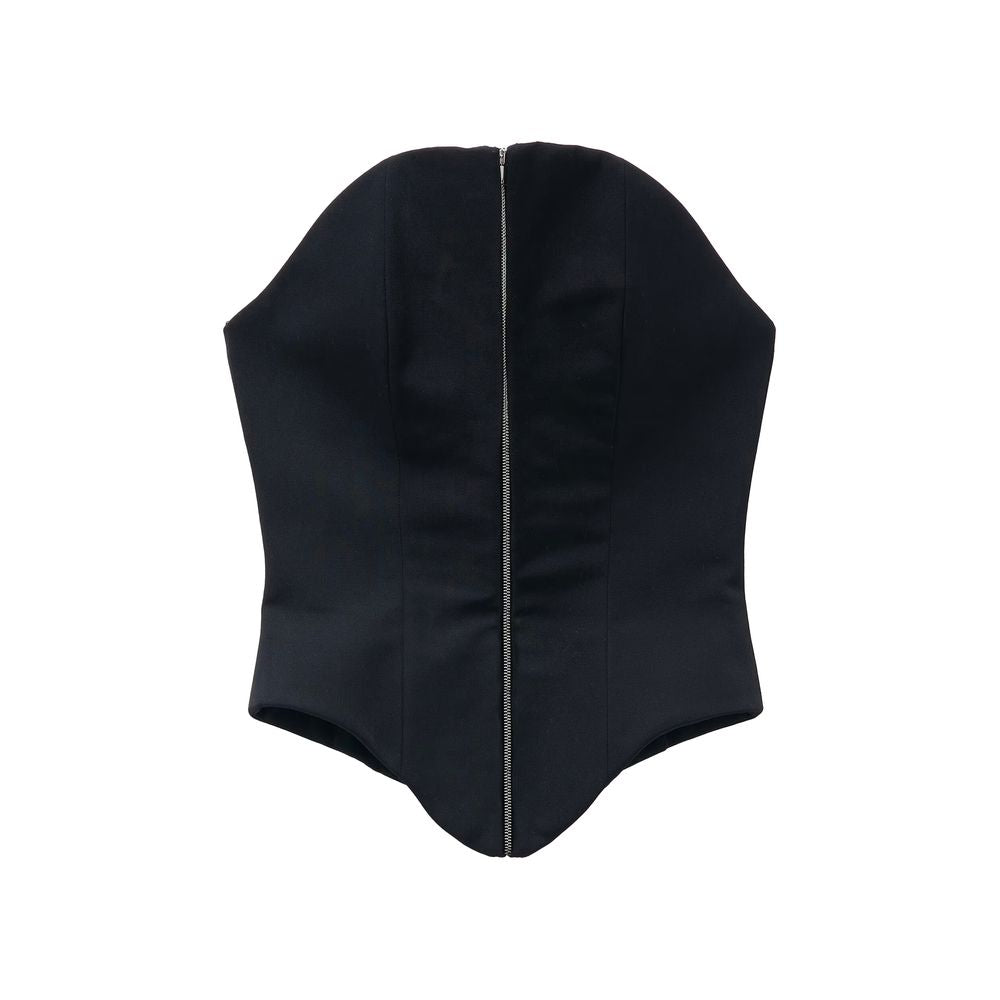 Alexander McQueen Black Wool Corset