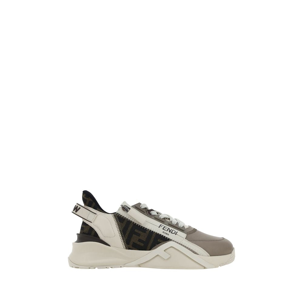 Fendi Brown Leather Athletic Sneakers