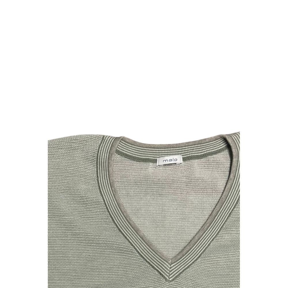 Malo Green Cotton Men Sweater