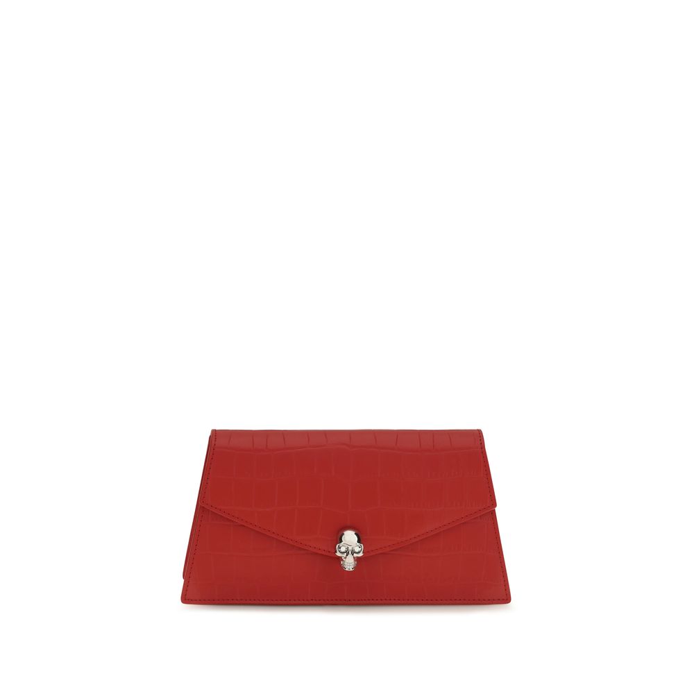 Alexander McQueen Red Leather Clutch Bag