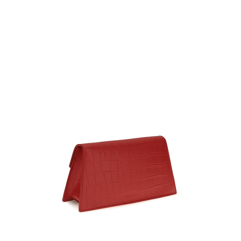 Alexander McQueen Red Leather Clutch Bag