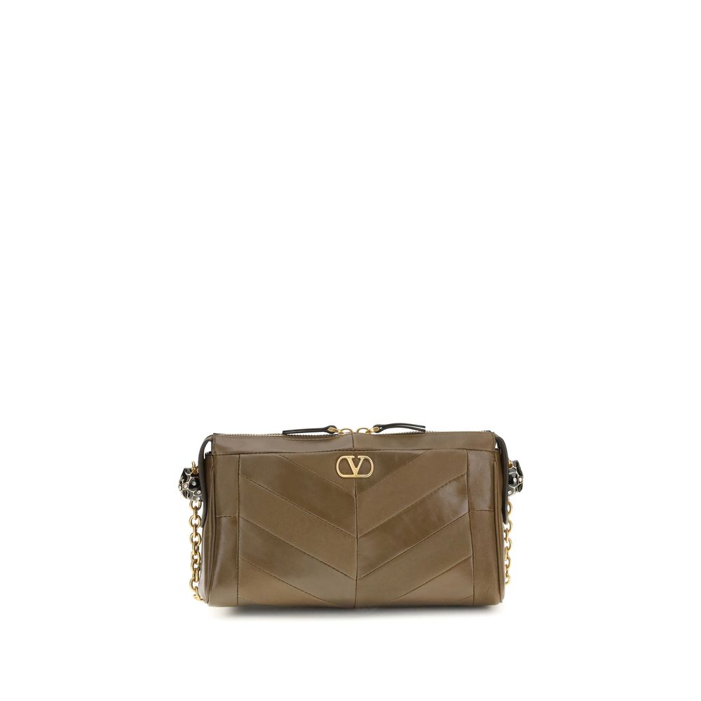Valentino Garavani Brown Napa Leather / Shoulder Bag