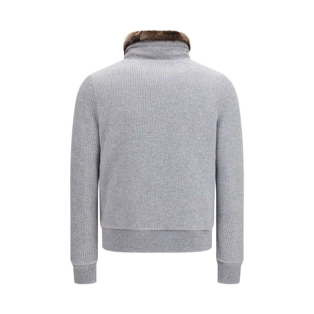 MooRER Gray Goose Down Full-Length Jacket