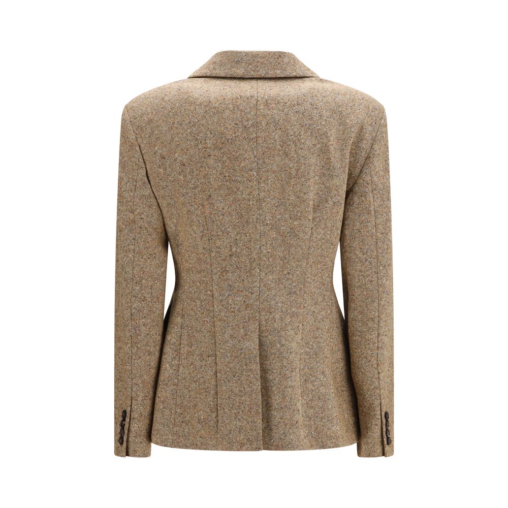 Brunello Cucinelli Beige Wool Full-Length Jacket