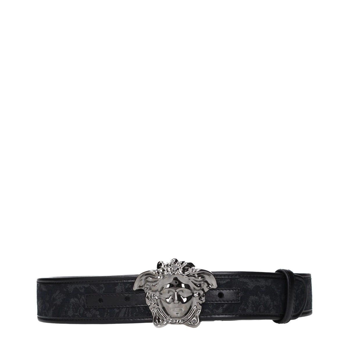 Versace Black Fabric Belt