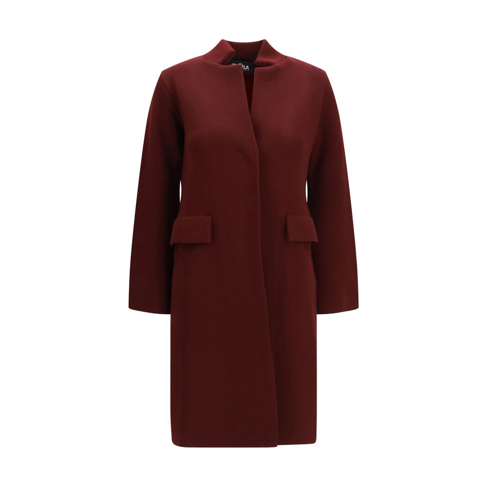 Ella Bordeaux Wool Coat