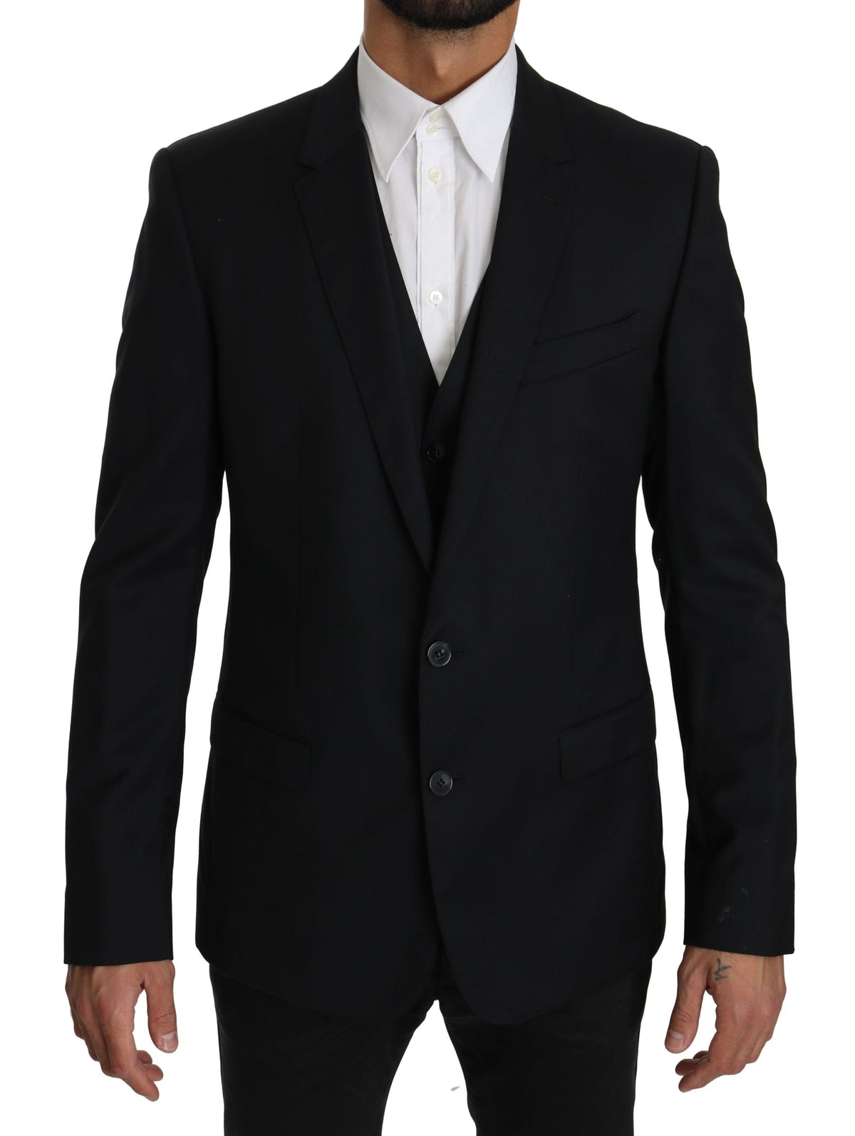 Dolce & Gabbana Blue Viscose Two-Piece Suit
