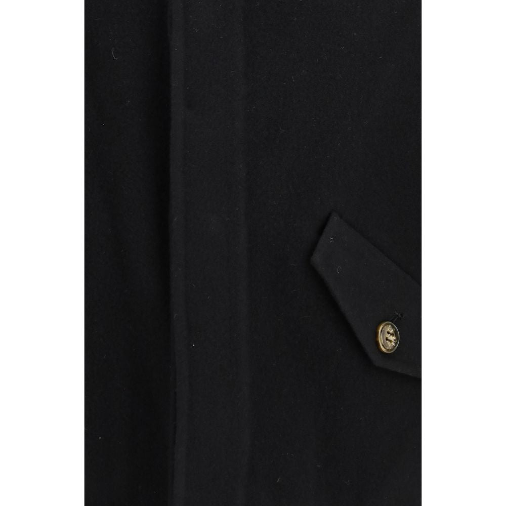 SÉFR Black Wool Full-Length Jacket