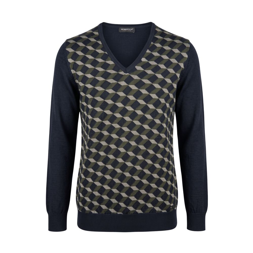 Roberto Pepe Luxury Green Wool Men's Sweater