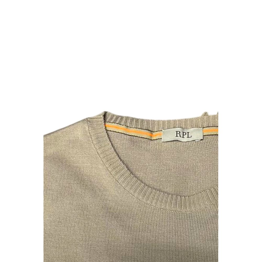 Roberto Pepe Luxury Beige Cotton Men Sweater