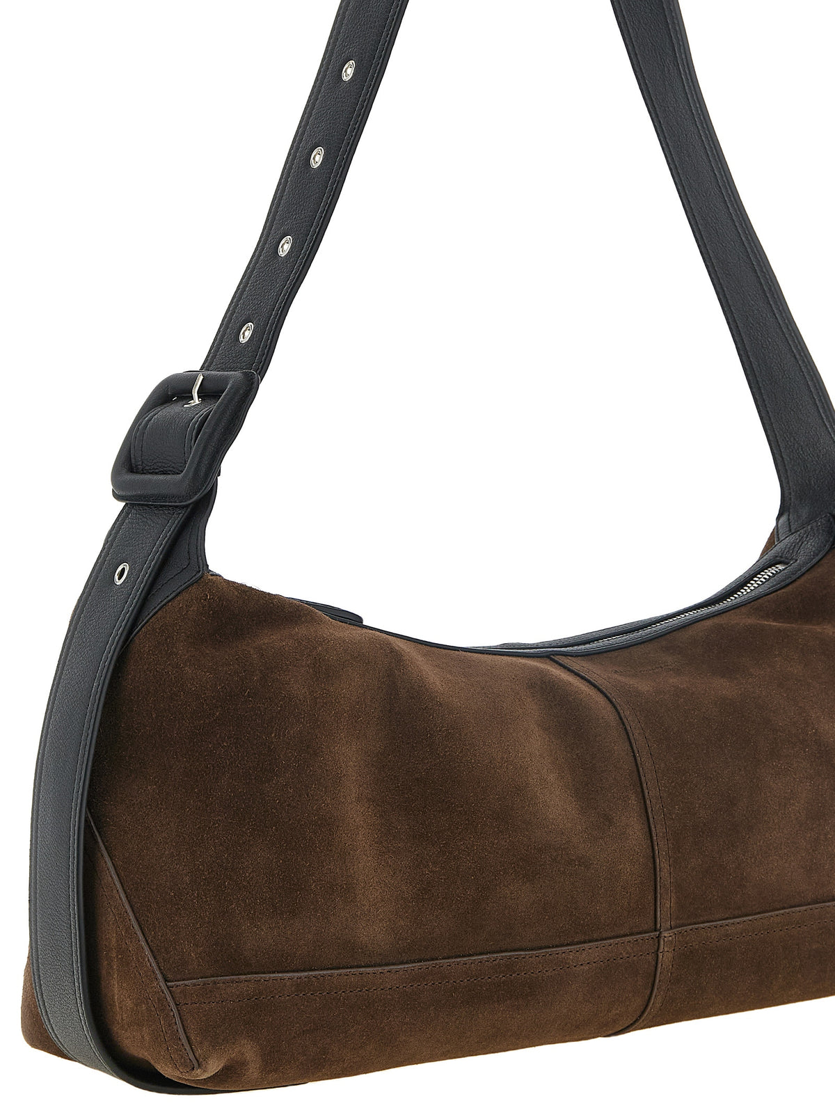 Ami Paris Brown Leather Crossbody Bag