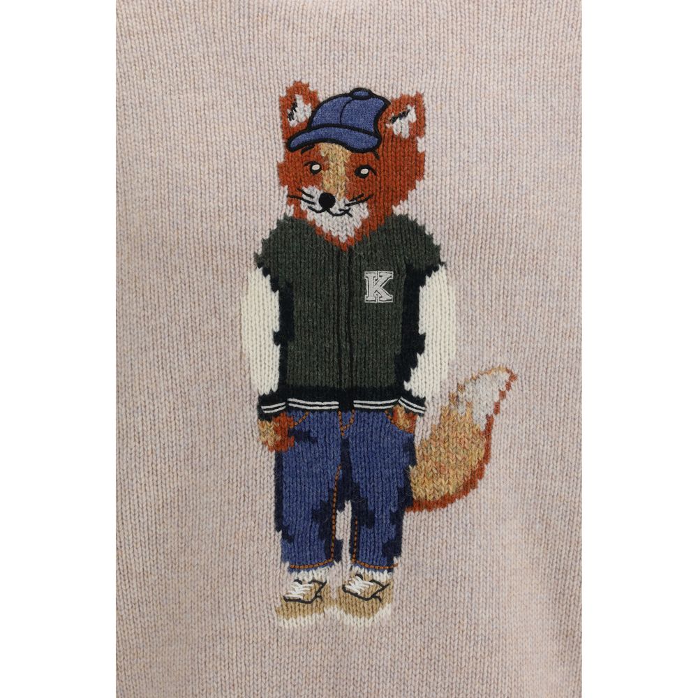 Maison Kitsuné Beige Wool Sweatshirt