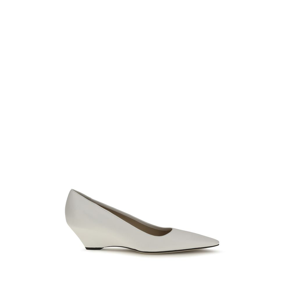 The Row White Aries Platform Pumps