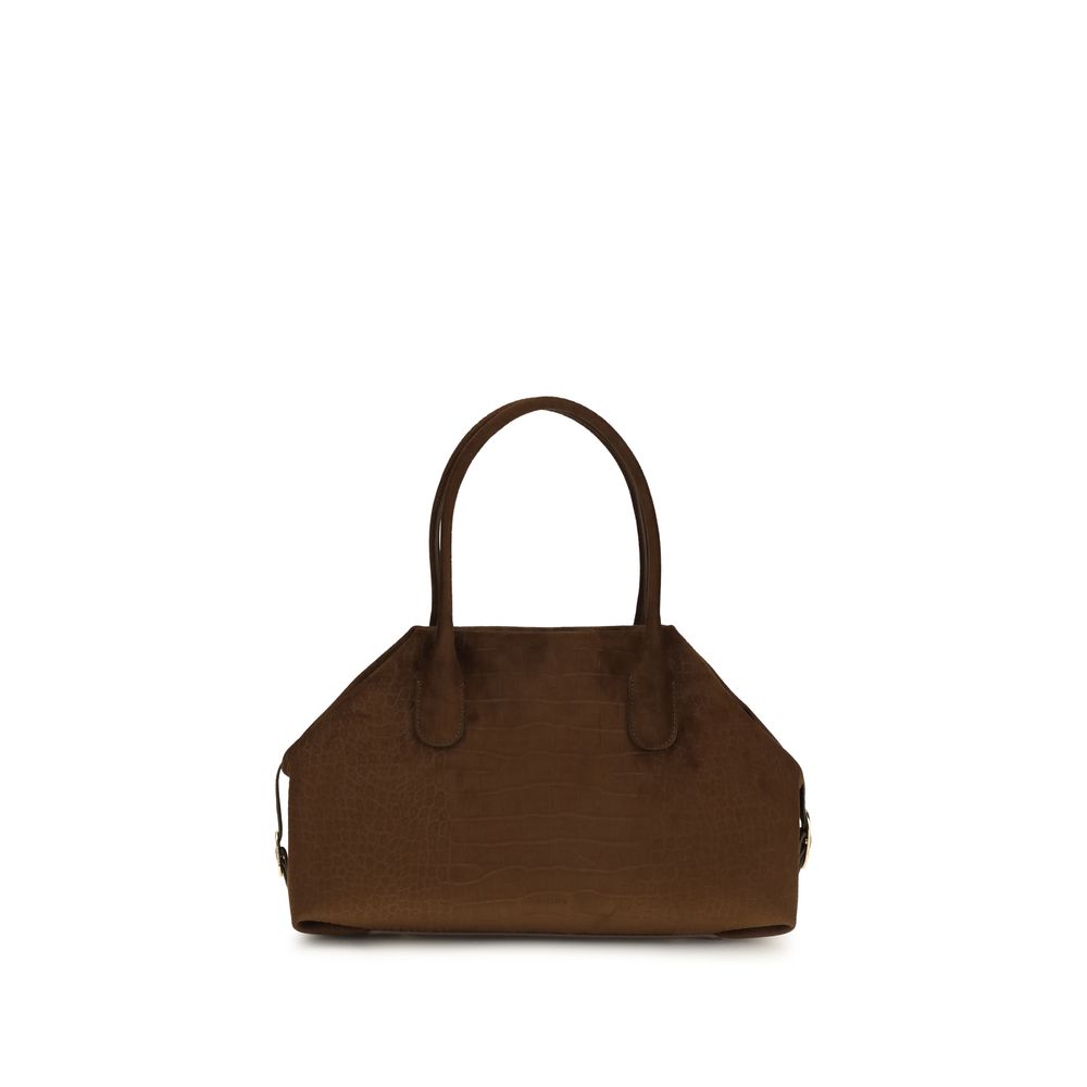 THEMOIRè Brown Suede Leather Handbag