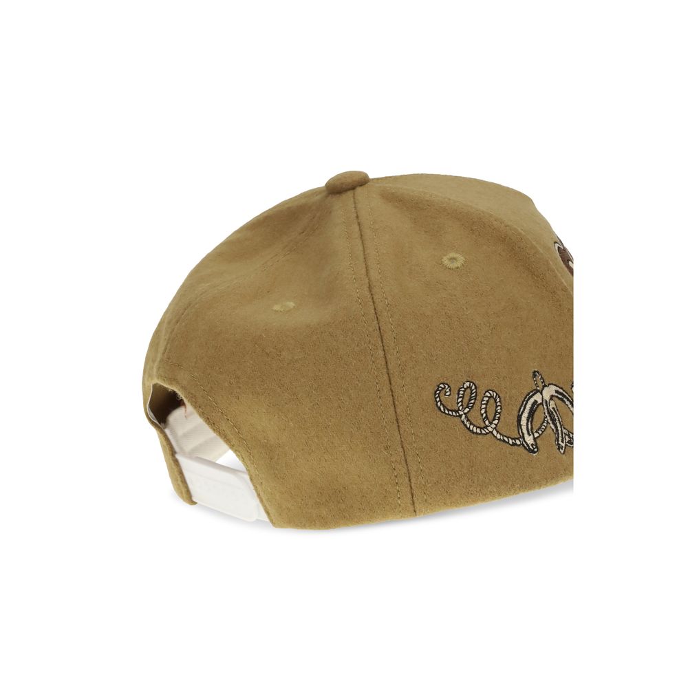PDF Channel Brown Wool Cap (Baseball Hat)
