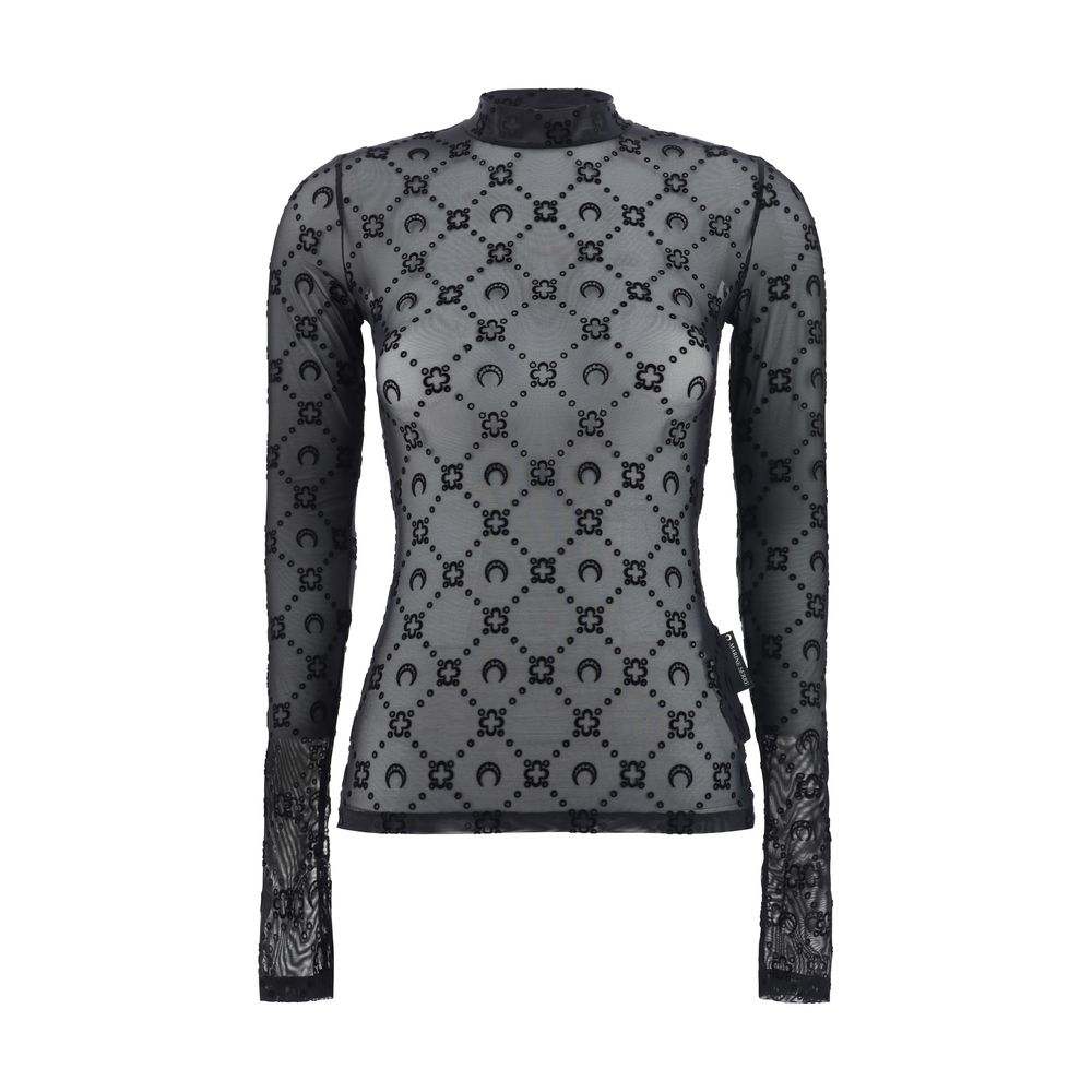 Marine Serre Black Pattern Shirt