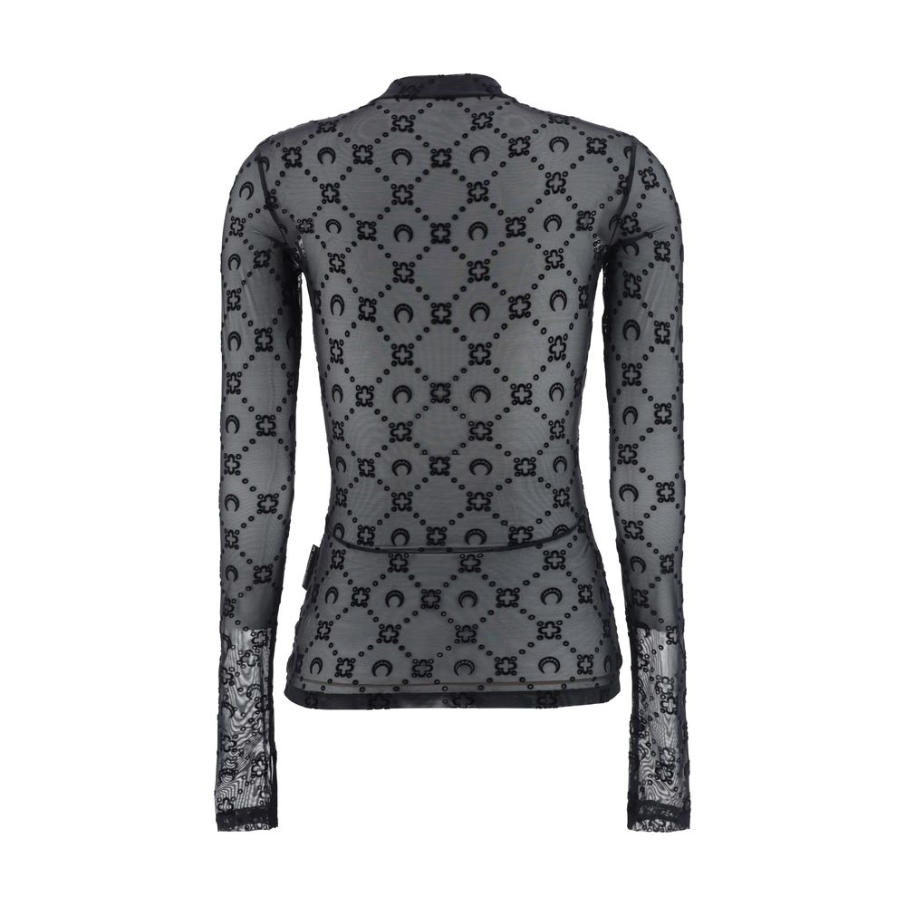 Marine Serre Black Pattern Shirt
