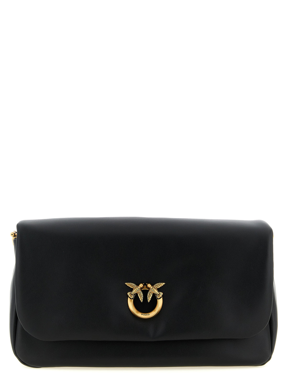 PINKO Black Leather Crossbody Bag
