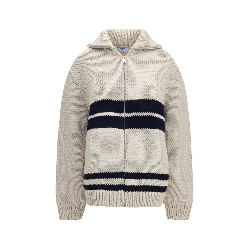 Prada Beige Wool Cardigan
