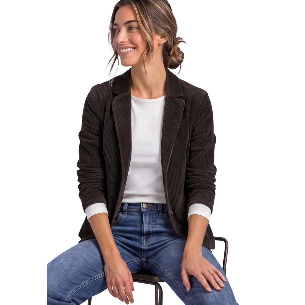 Street One Brown Cotton Blazer