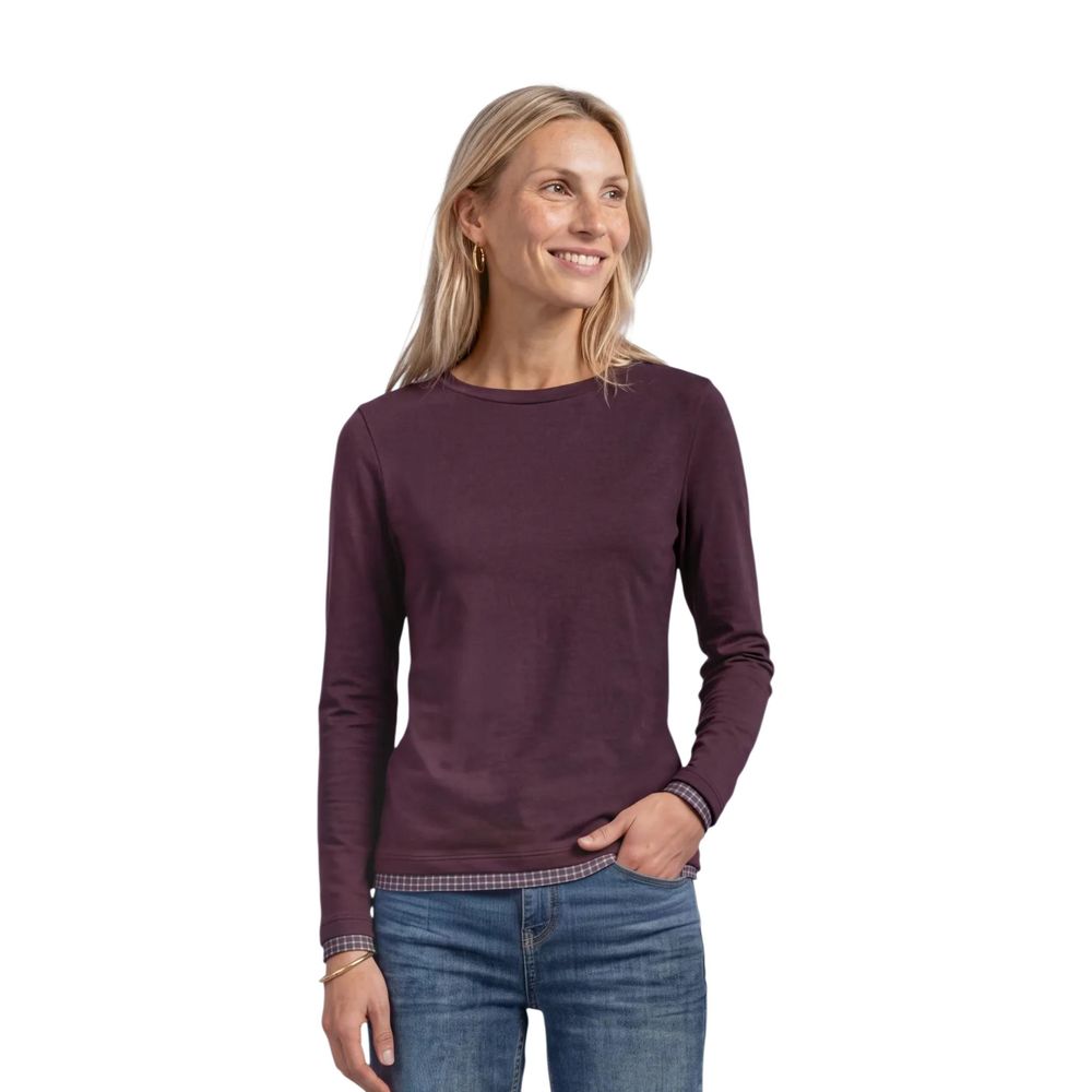 Street One Purple Cotton Long Sleeve T-Shirt