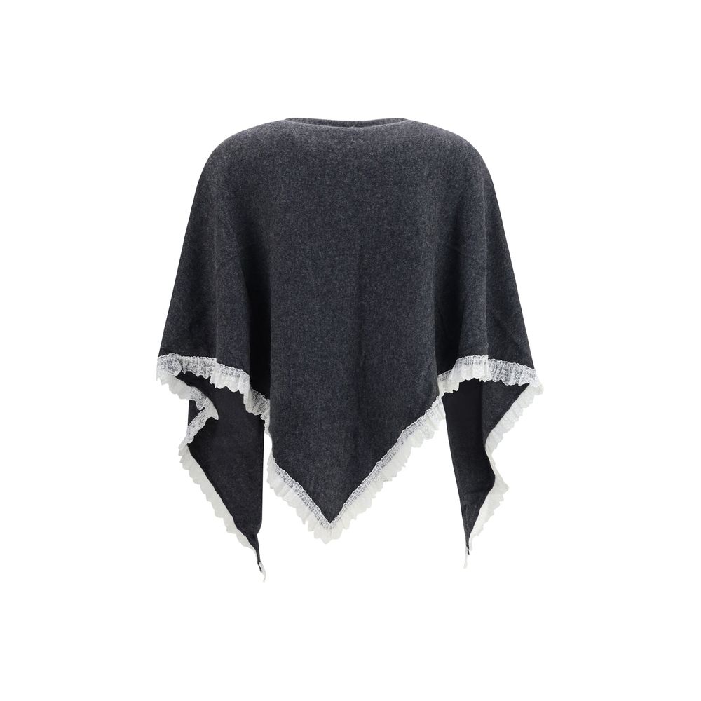 Ganni Gray Wool Scarf